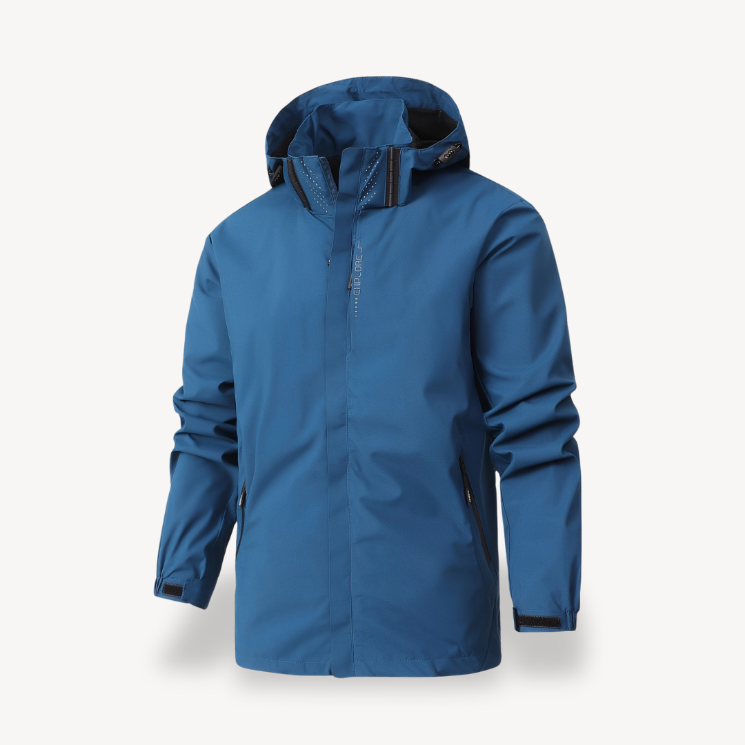 Mens Hoodie Water-Resistant Zip Front