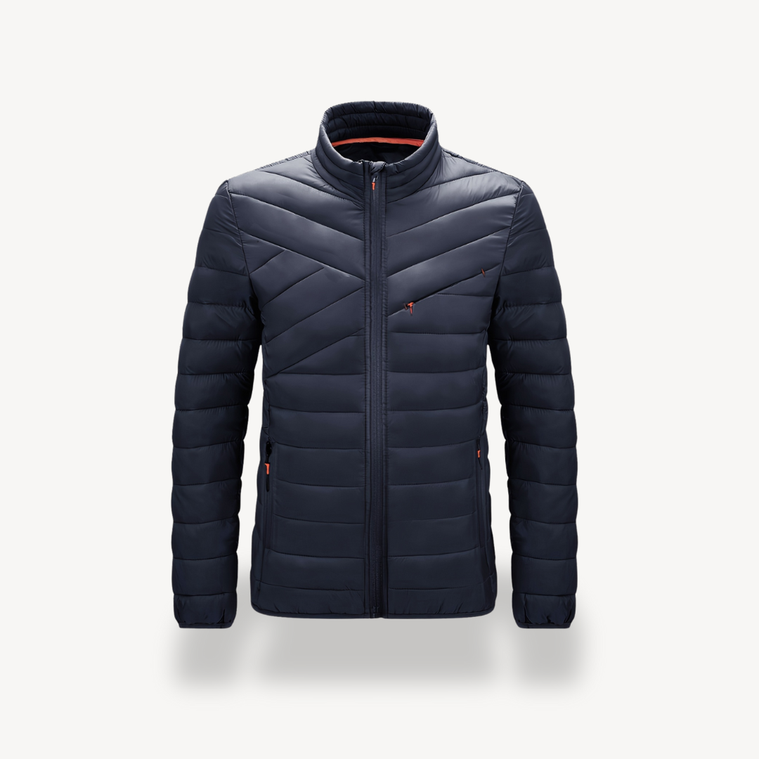 Mens Puffer Jacket Stand Collar Insulated