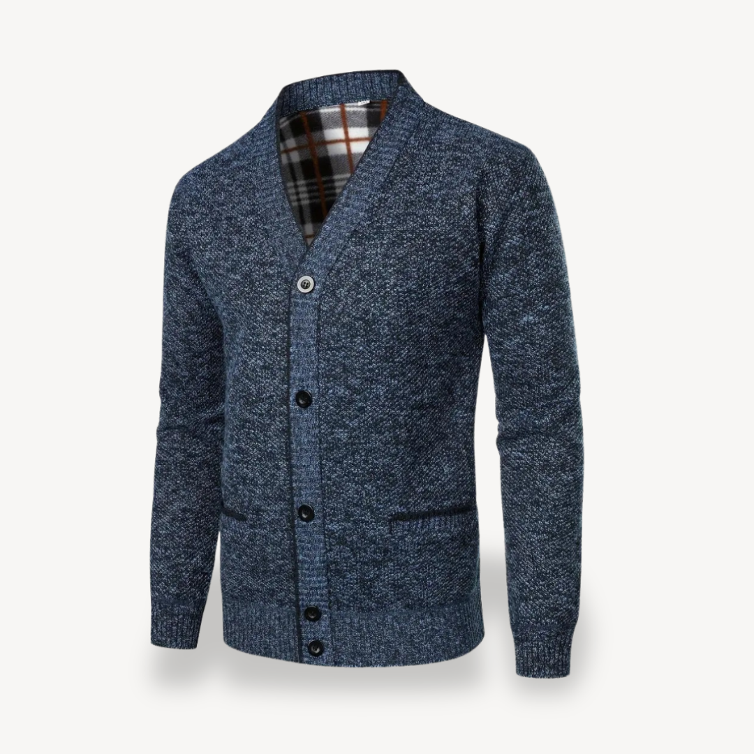 Mens Cardigan Button-Front Knitwear Classic Fit