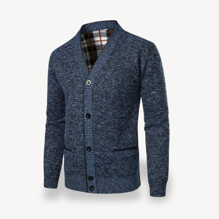Mens Cardigan Button-Front Knitwear Classic Fit