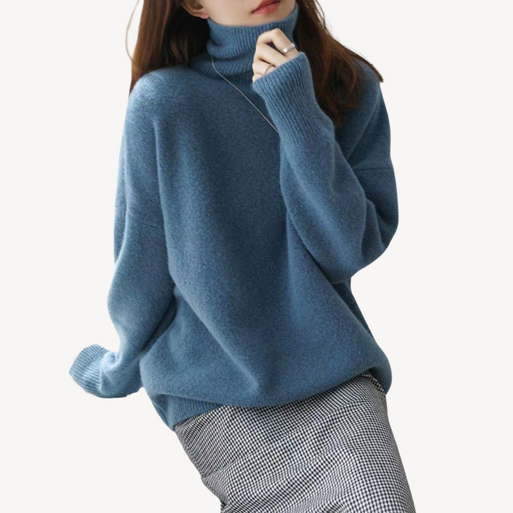 Womens Knit Turtleneck Sweater Soft Fabric