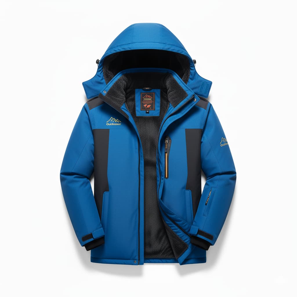 Mens Fleece Jacket Waterproof Outdoor Fit