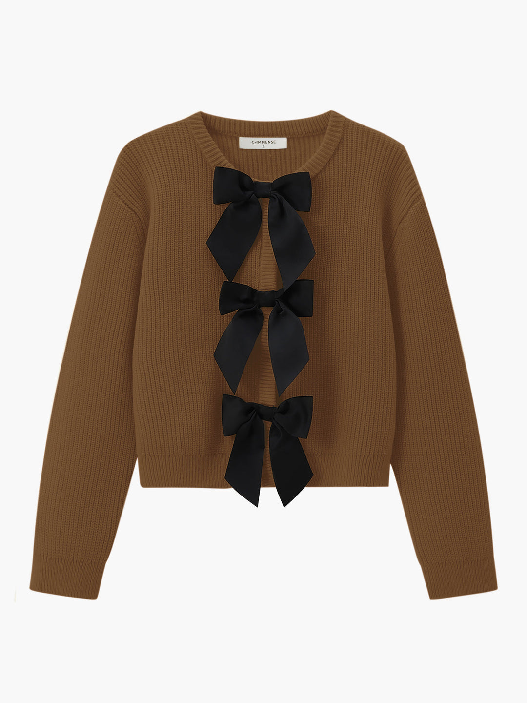 Womens Sweater with Bow Detail Relaxed Fit