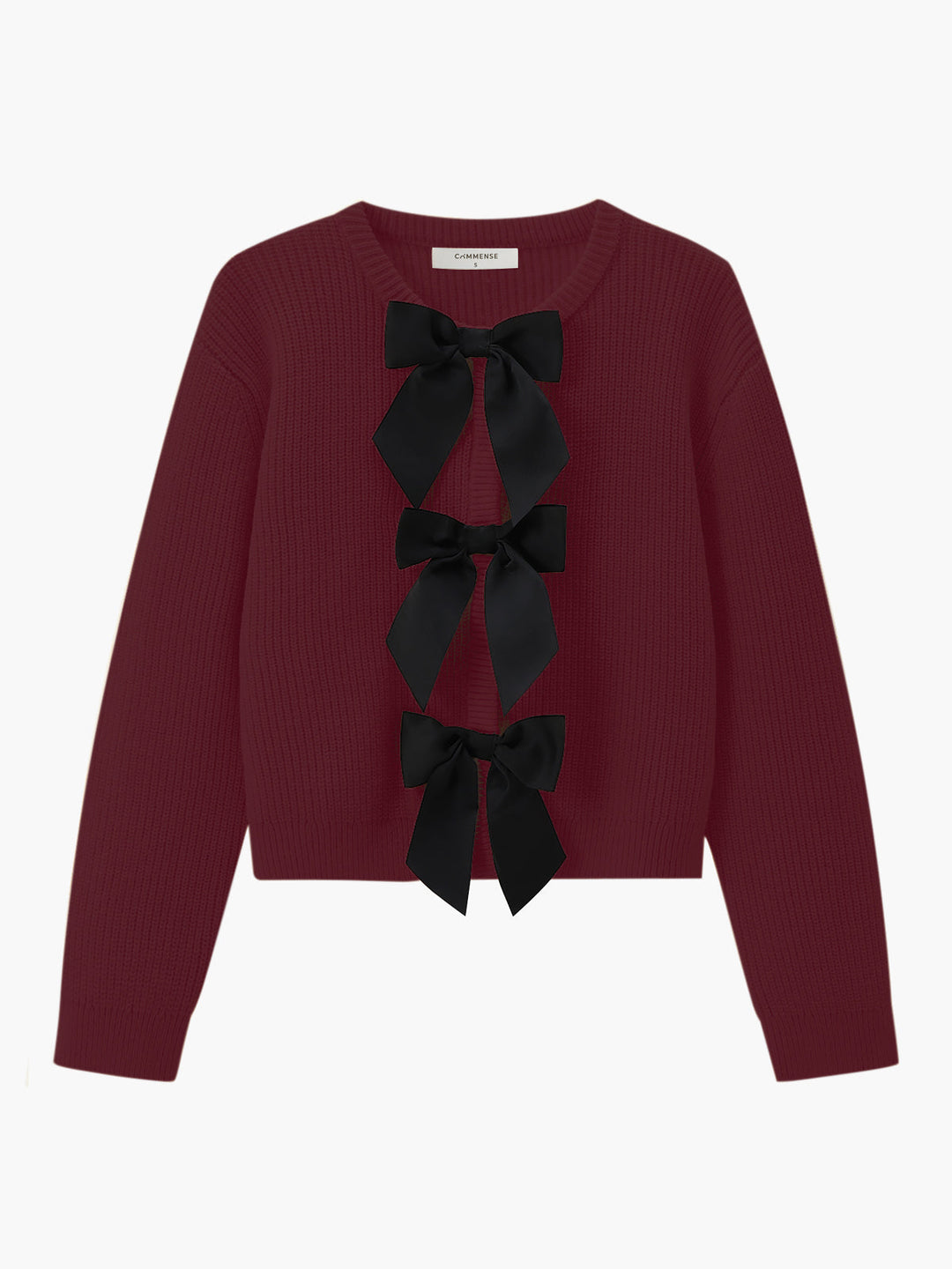 Womens Sweater with Bow Detail Relaxed Fit