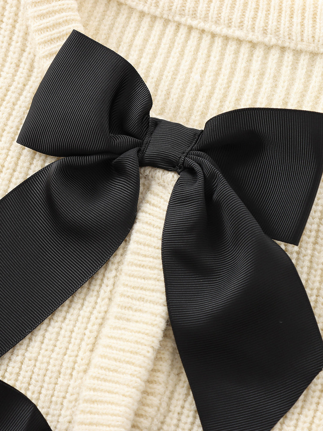 Womens Sweater with Bow Detail Relaxed Fit