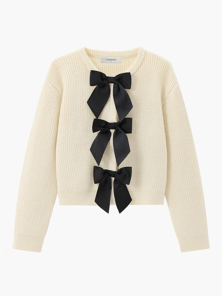 Womens Sweater with Bow Detail Relaxed Fit - BritishMode
