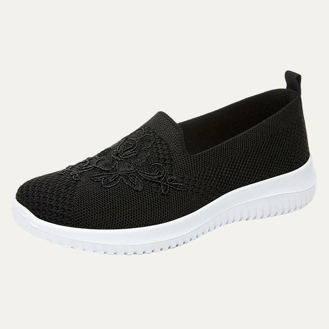 Womens Knit Slip-On Walking Shoe Breathable Lightweight