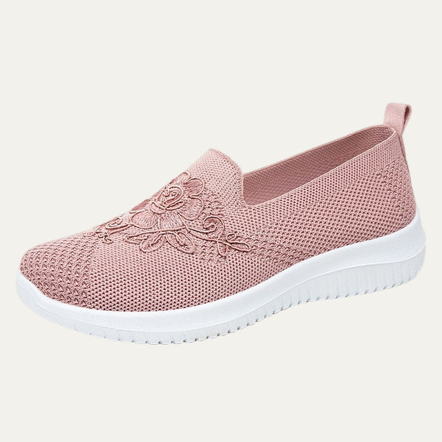 Womens Knit Slip-On Walking Shoe Breathable Lightweight