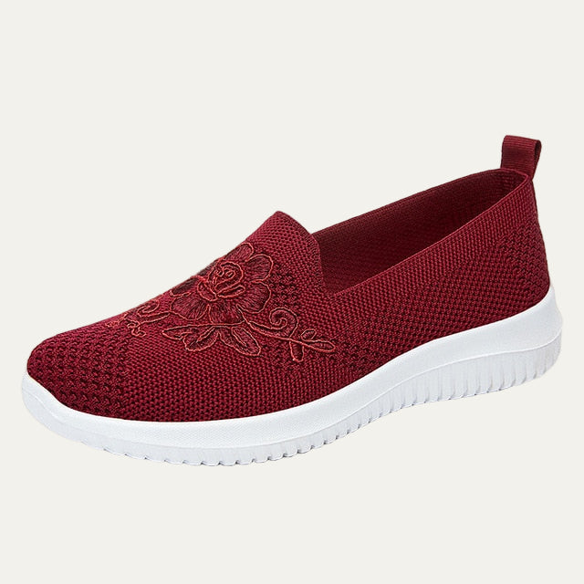 Womens Knit Slip-On Walking Shoe Breathable Lightweight