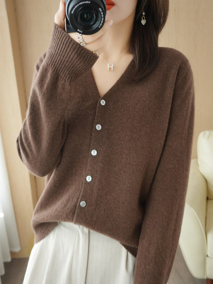 Womens Open Front Cardigan Sweater Long Sleeve Cozy Fit