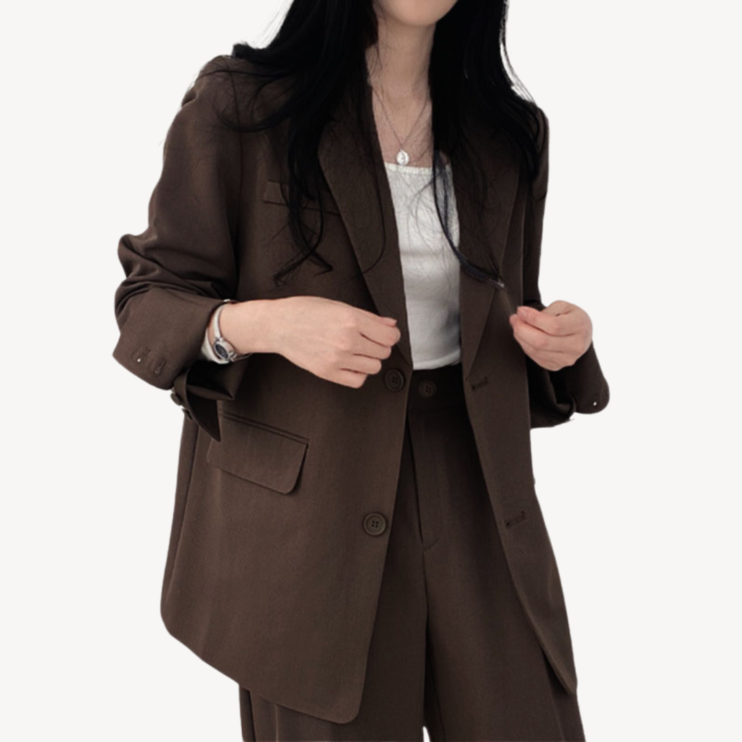 Womens Blazer and Pants Suit Set Tailored Fit