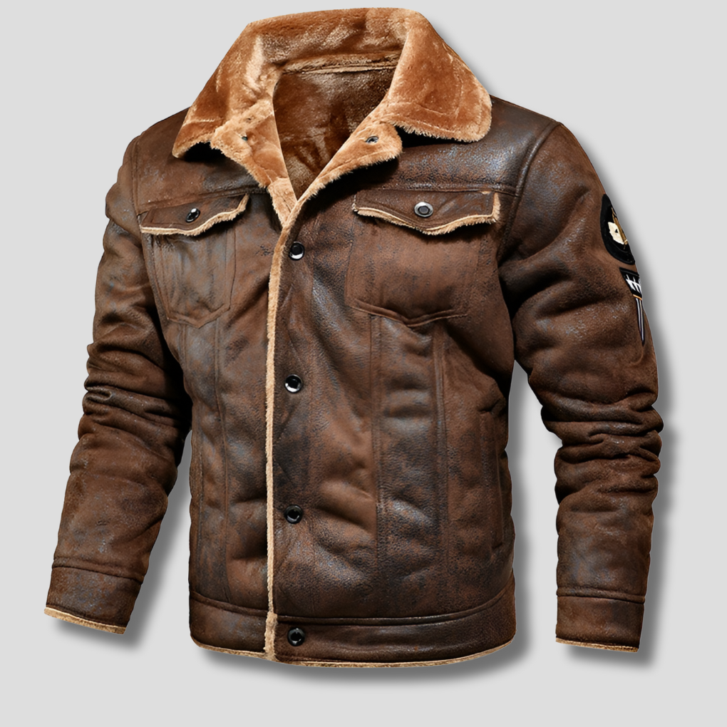 Mens Bomber Jacket with Insulated Warmth Classic Aviator Style
