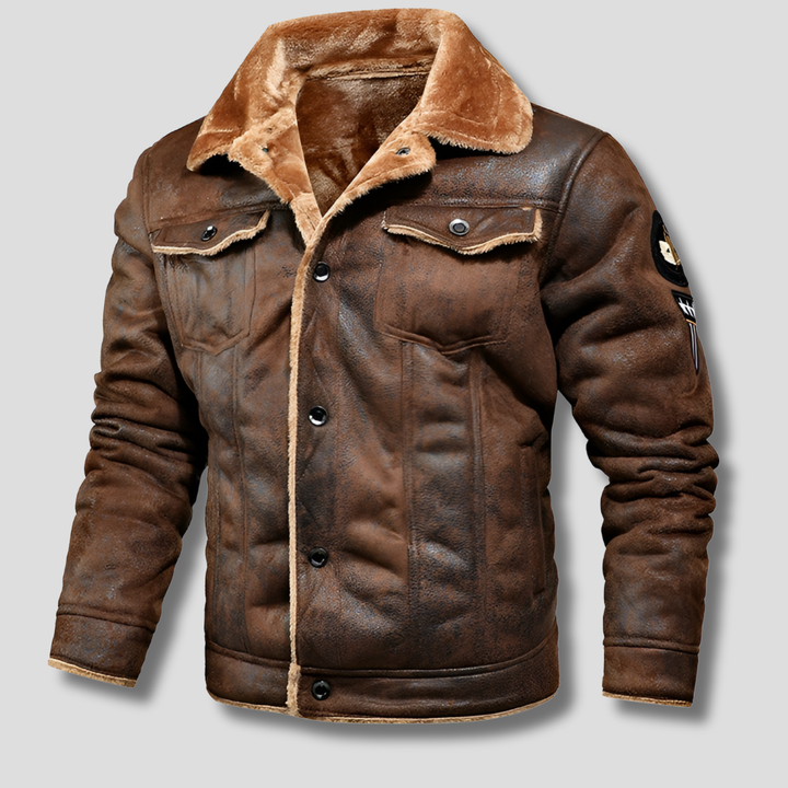 Mens Bomber Jacket with Insulated Warmth Classic Aviator Style