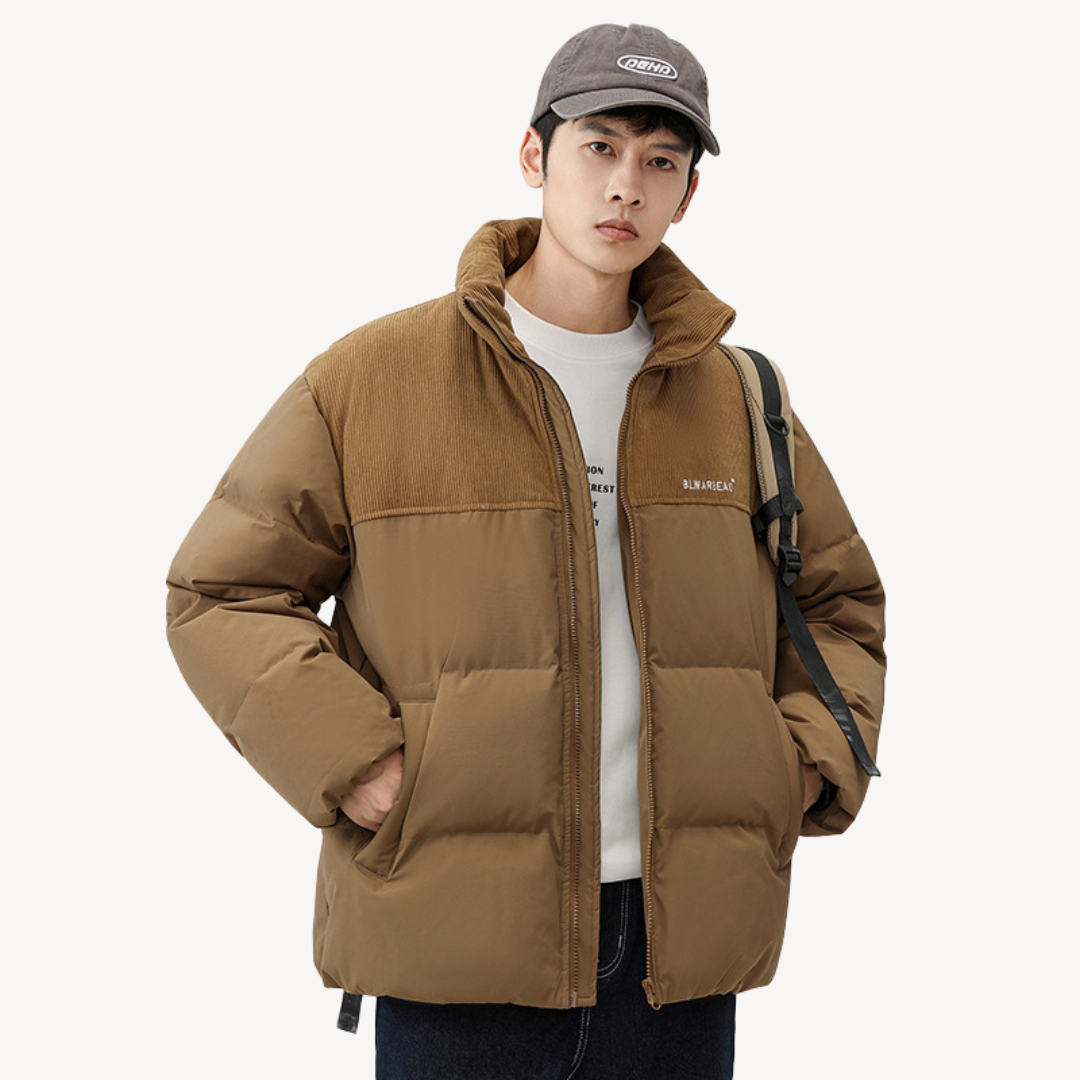 Mens Puffer Jacket Nylon Padded Fit