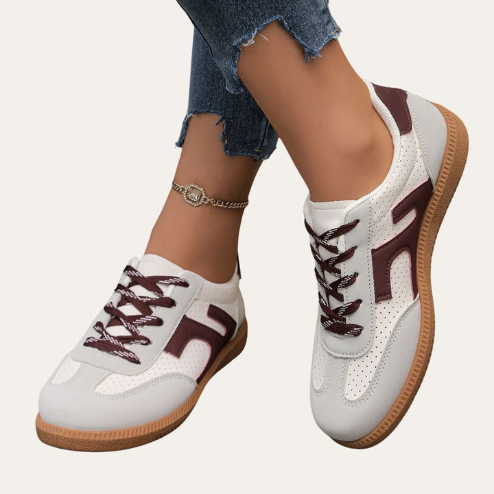 Womens Sneakers Synthetic Leather Soft Chic