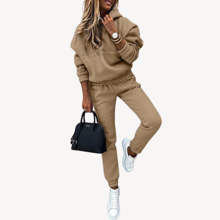 Womens Sweatshirt and Pants Set Cotton Relaxed Fit
