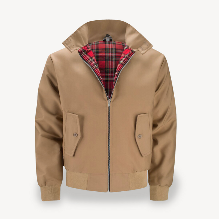 Mens Bomber Jacket with Zip-Up Closure