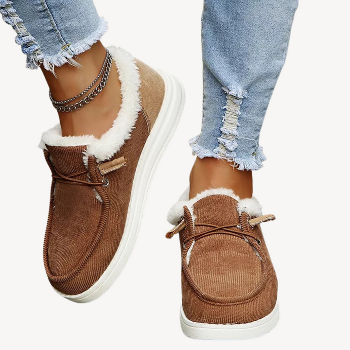 Womens Orthopedic Slip-On Shoes with Fleece Lining