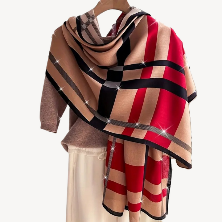 Womens Shawl Plaid Pattern Lightweight Wrap