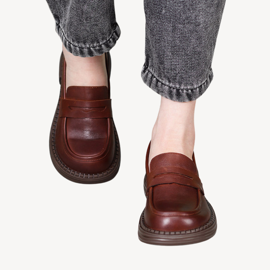 Womens Orthopedic Slip-On Loafers Comfortable Fit - BritishMode