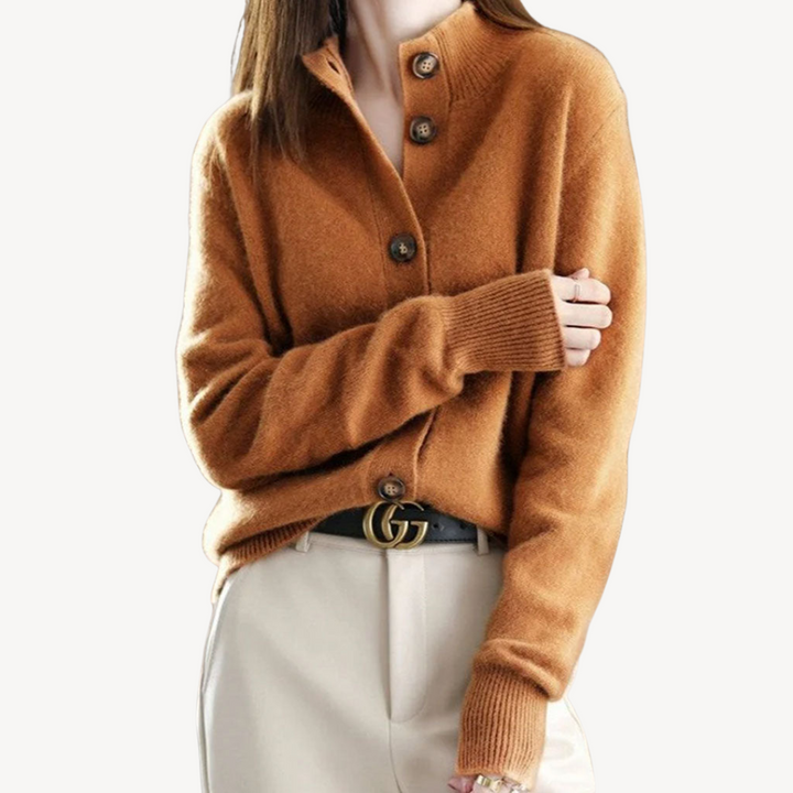 Womens Knit Sweater Soft Button-Down Fit