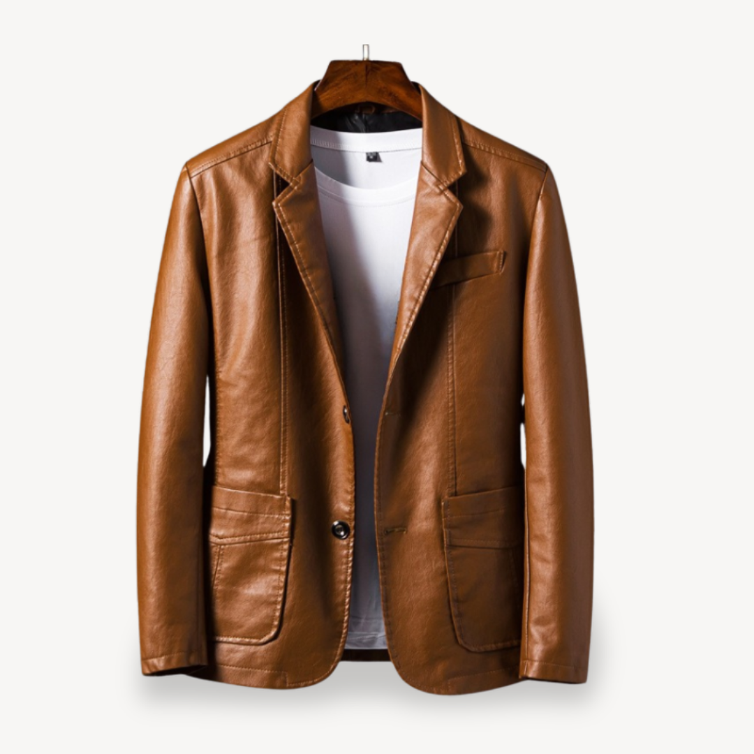 Womens Leather Blazer Tailored Fit - BritishMode
