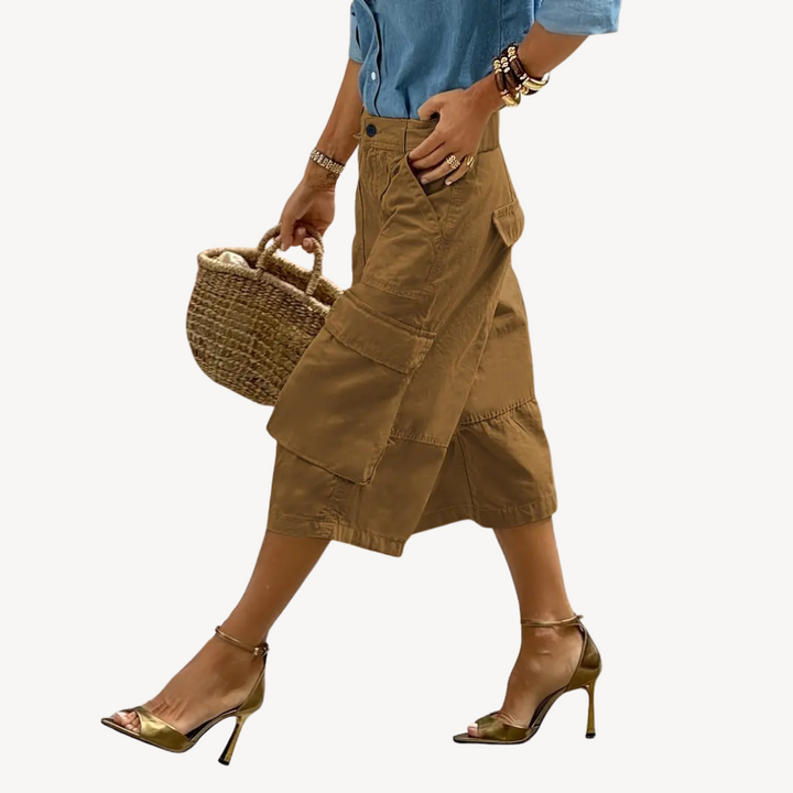 Womens Cargo Pants Relaxed Fit Cotton