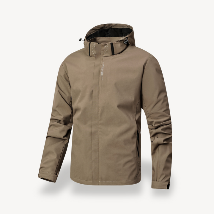 Mens Hoodie Water-Resistant Zip Front