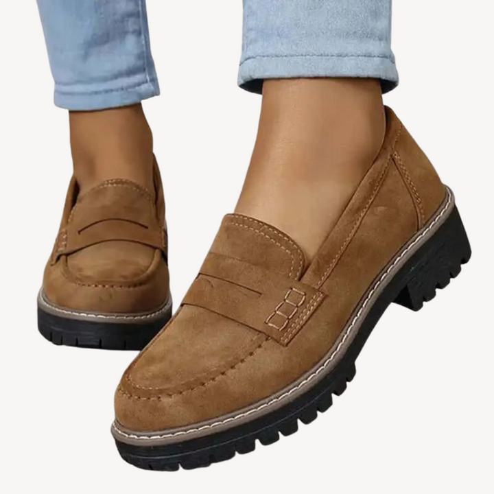 Womens Orthopedic Loafers Chunky Sole Comfortable Fit