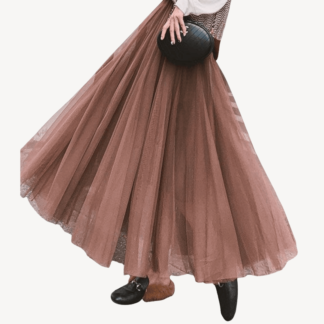 Womens Maxi Skirt Tulle Layered Flowy