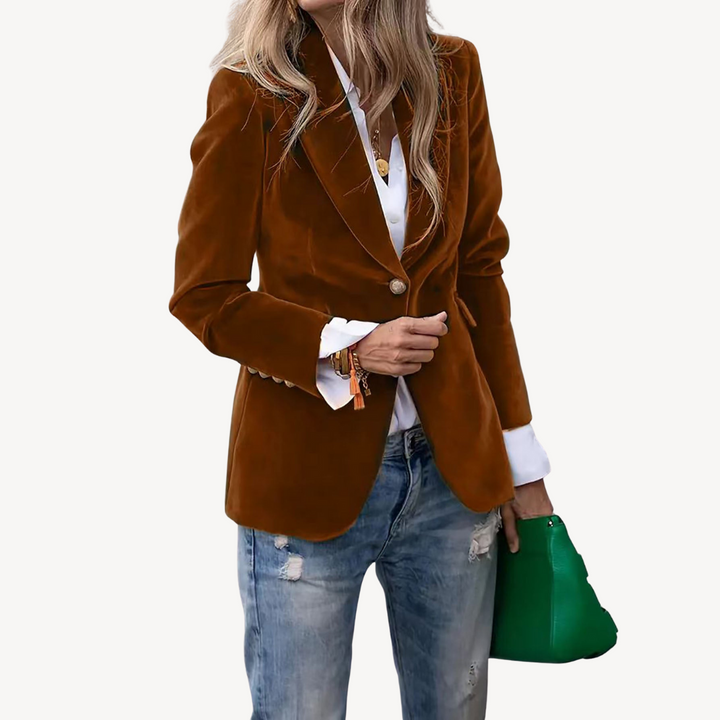 Womens Blazer Velvet Tailored Fit