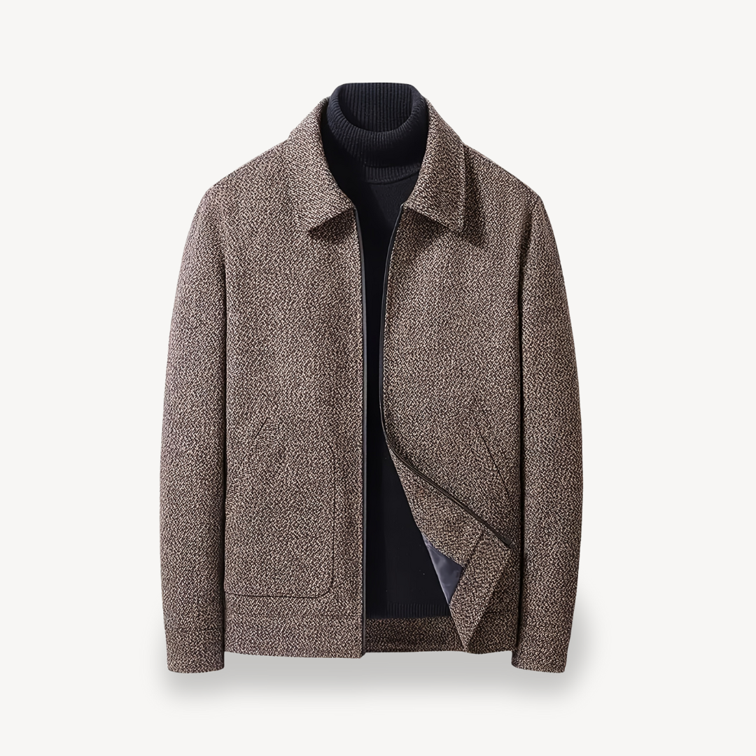 Mens Jacket Wool Blend Woven Fit - BritishMode