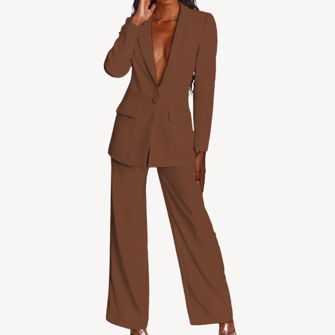 Womens Blazer and Pants Set Tailored Fit