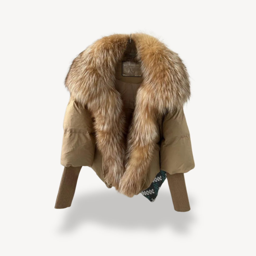 Womens Puffer Jacket Faux Fur Insulated - BritishMode