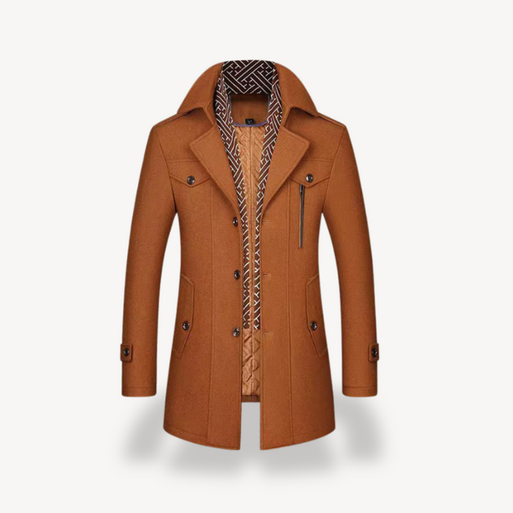 Mens Peacoat with Fleece Lining Classic Fit