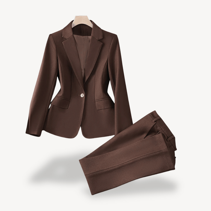 Womens Formal Blazer and Pants Set Tailored Fit