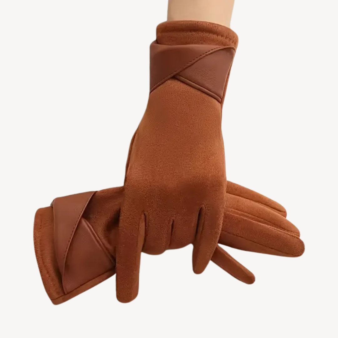 Womens Touchscreen Gloves Soft Fabric Slim Fit - BritishMode