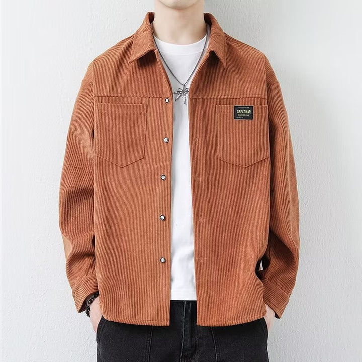 Unisex Casual Corduroy Jacket Relaxed Fit