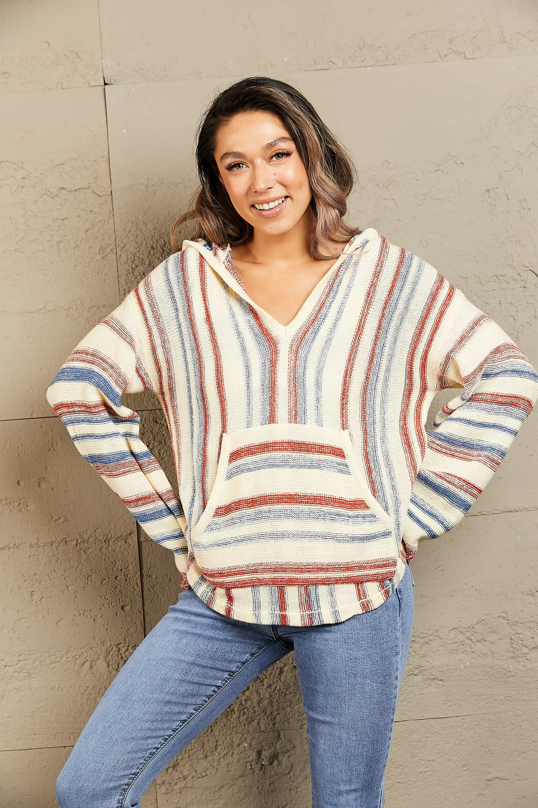 Womens Knit Sweater Crew Neck Animal Print