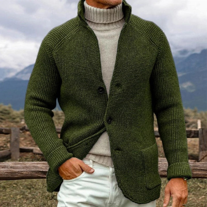 Unisex Knitted Jacket Classic Crew Neck - BritishMode