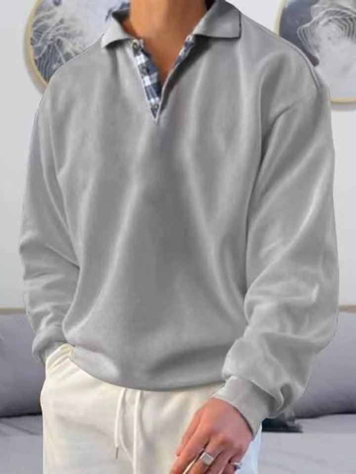 Mens Polo Shirt Long Sleeve Classic Fit