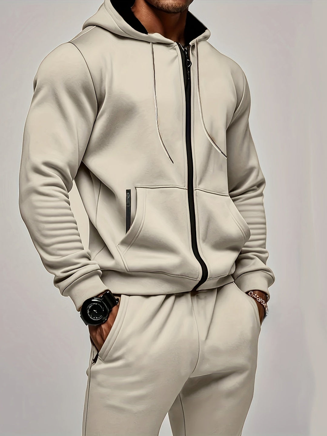 Mens Sports Tracksuit Set Comfortable Fit
