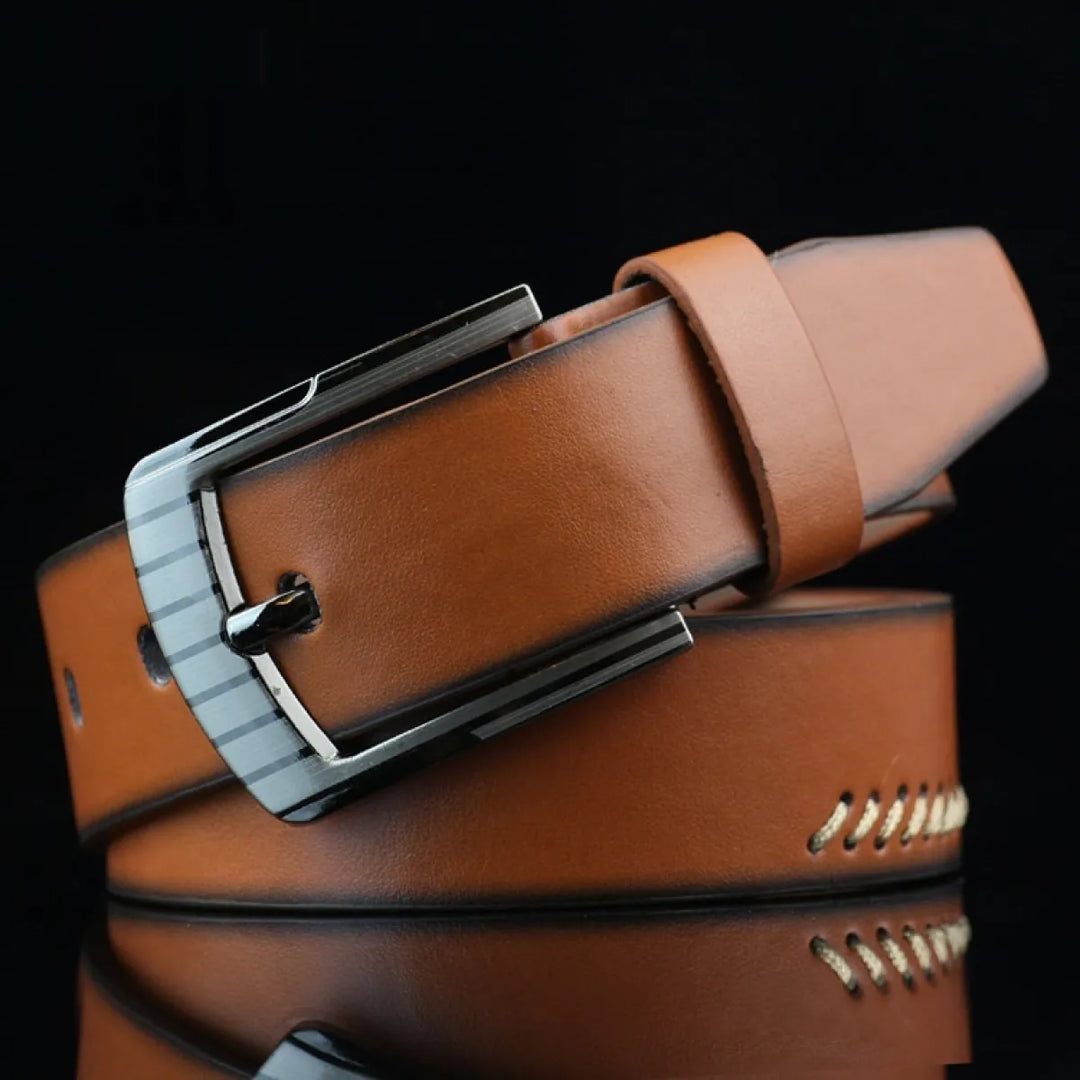 Unisex Leather Belt Classic Adjustable Fit - BritishMode