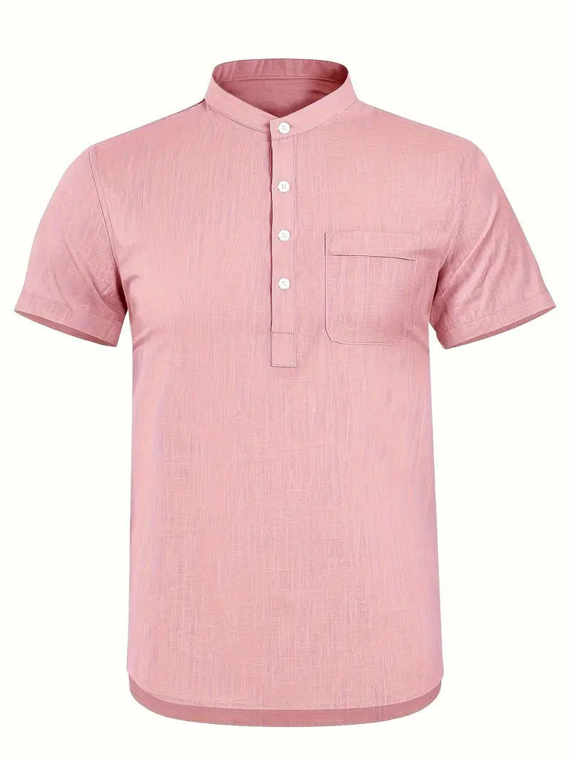 Mens Long-Sleeve Shirt Stylish Regular Fit - BritishMode