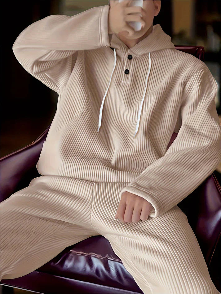 Mens Sports Tracksuit Set Relaxed Fit
