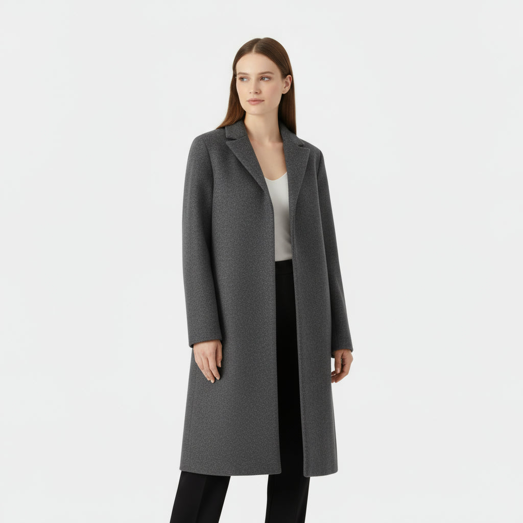 Womens Classic Coat Elegant Timeless Style