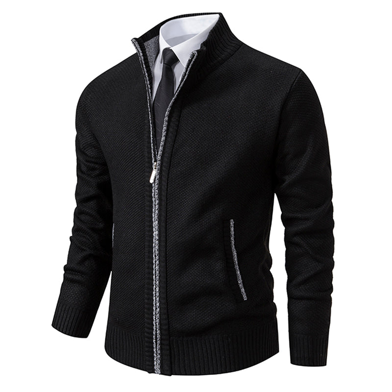 Mens Zip Cardigan Knit Casual Fit