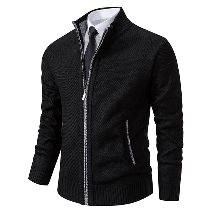 Mens Zip Cardigan Knit Casual Fit