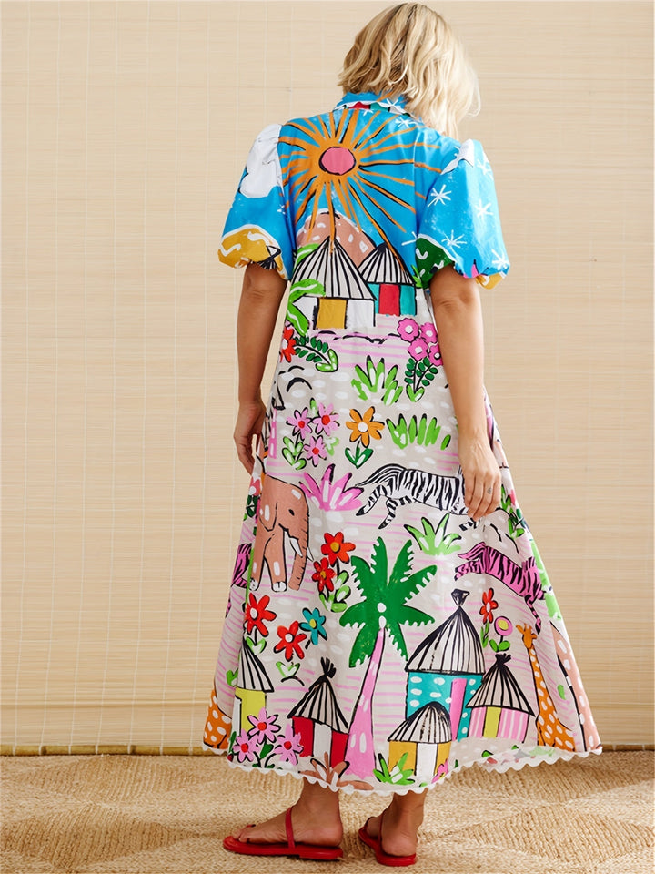 Womens Casual Summer Dress Elegant Fit - BritishMode