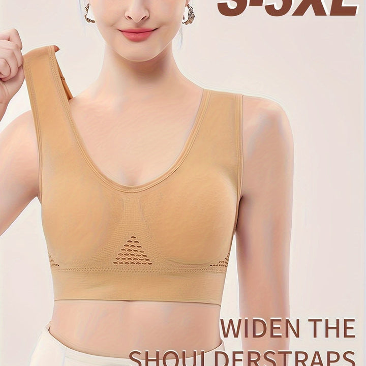 Womens Seamless Padded Sports Bra Breathable Supportive Activewear